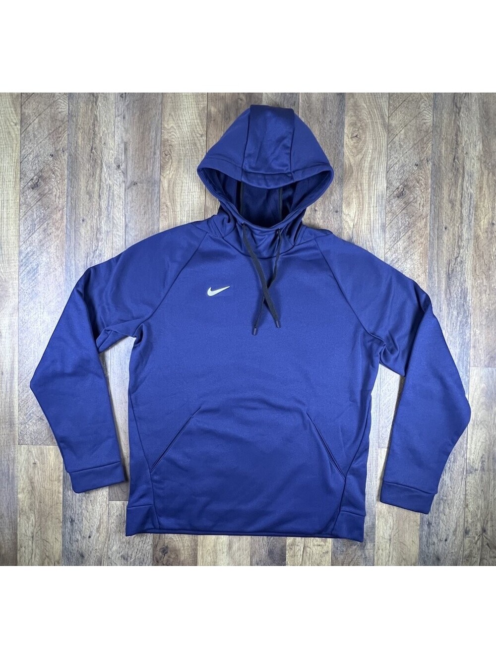 Nike Therma Dri-Fit Training Hoodie Mens Medium Blue Long Sleeve CN9473 Pockets